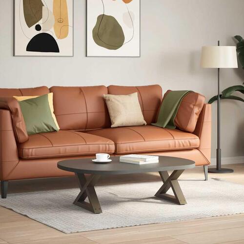 Sofabordben 2 stk Naturstål 60x(30-31,3) cm Stål