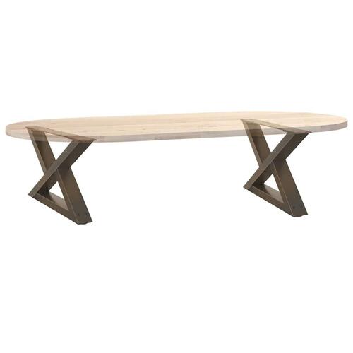 Sofabordben 2 stk Naturstål 60x(30-31,3) cm Stål