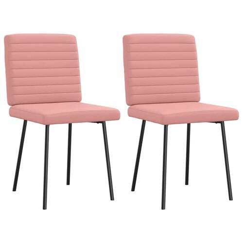Spisebordsstole 2 stk Pink kunstlæder