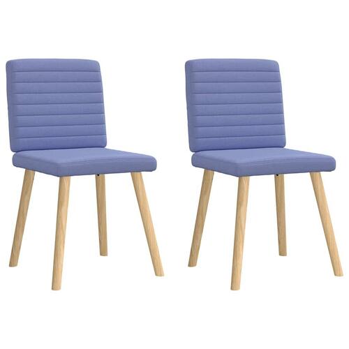 Spisebordsstole 2 stk. Jeans blåt stof