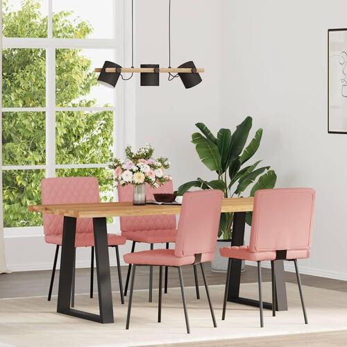 Spisebordsstole 4 stk Pink kunstlæder