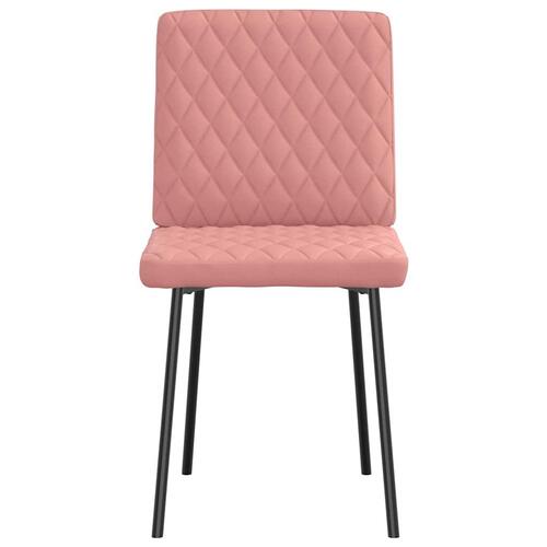 Spisebordsstole 4 stk Pink kunstlæder