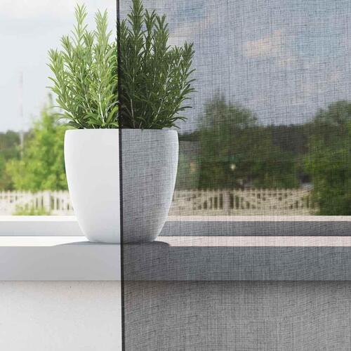 Voile-gardiner med øskner 2 stk. 140x225 cm sort