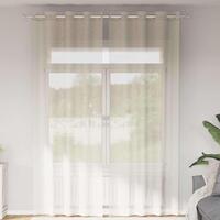 Voile-gardiner med øskner 2 stk. 140x260 cm cremefarvet