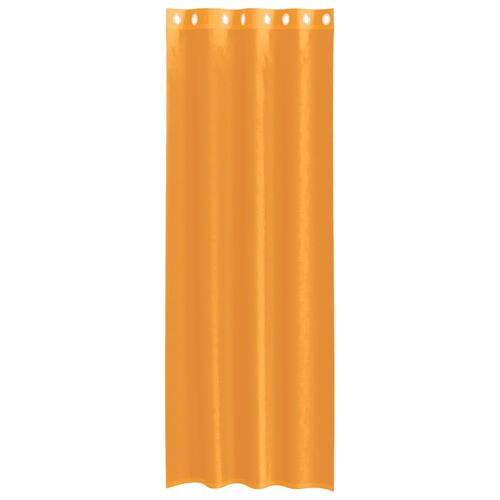 Voile-gardiner med øskner 2 stk. 140x300 cm orange