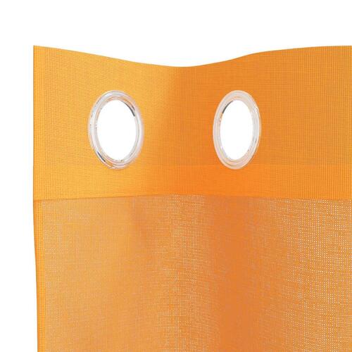 Voile-gardiner med øskner 2 stk. 140x300 cm orange