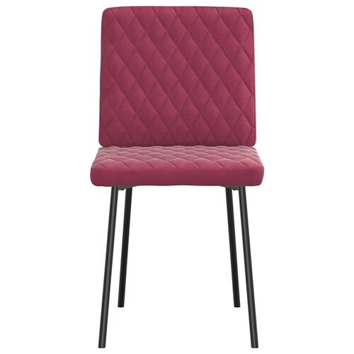 Spisebordsstole 6 stk. velour vinrød