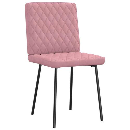 Spisebordsstole 4 stk. velour lyserød