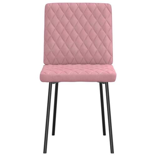 Spisebordsstole 4 stk. velour lyserød