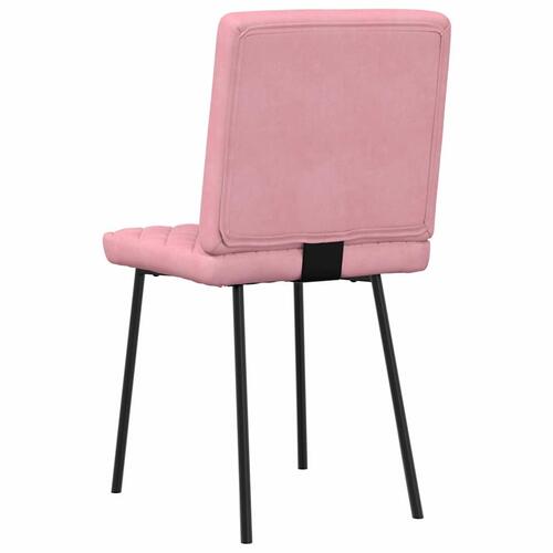 Spisebordsstole 4 stk. velour lyserød