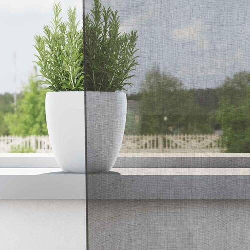 Voile-gardiner med øskner 2 stk. 140x140 cm mørkegrå