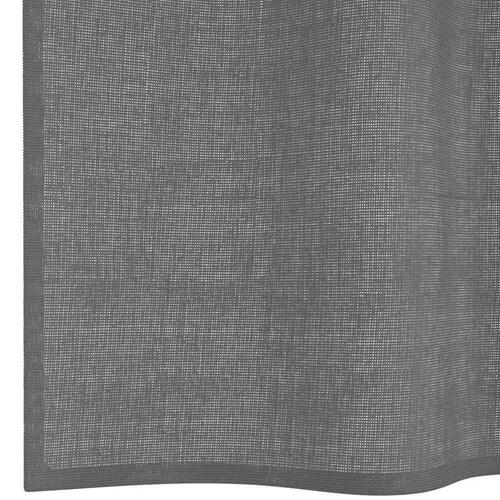 Voile-gardiner med øskner 2 stk. 140x140 cm mørkegrå