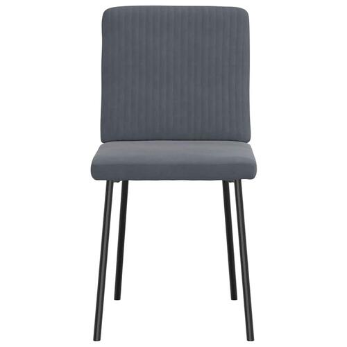 Spisebordsstole 4 stk. velour mørkegrå