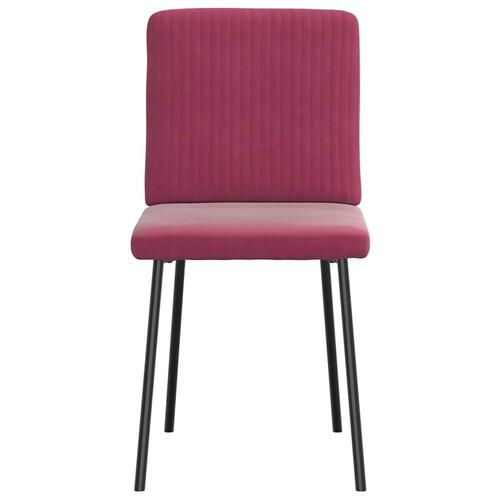 Spisebordsstole 4 stk. velour vinrød