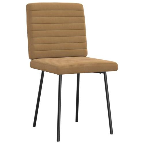 Spisebordsstole 6 stk. velour brun