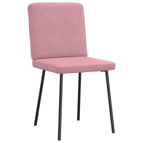Spisebordsstole 6 stk. velour lyserød