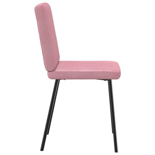 Spisebordsstole 6 stk. velour lyserød