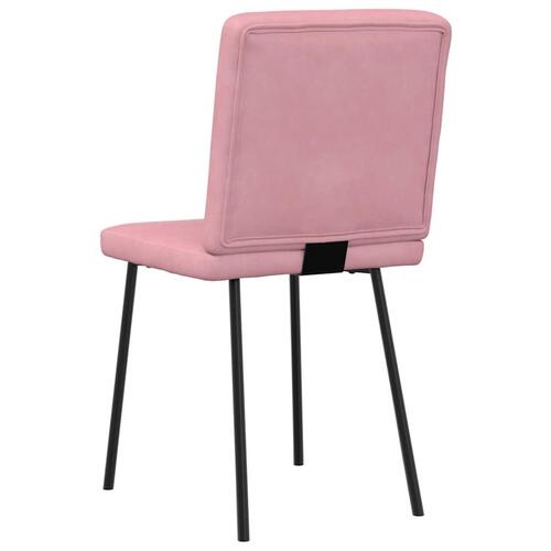 Spisebordsstole 6 stk. velour lyserød