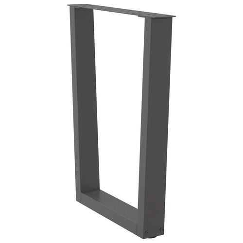 Spisebordsben V-form 3 stk Antracit 70x(72-73,3) cm Stål
