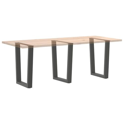 Spisebordsben V-form 3 stk Antracit 70x(72-73,3) cm Stål