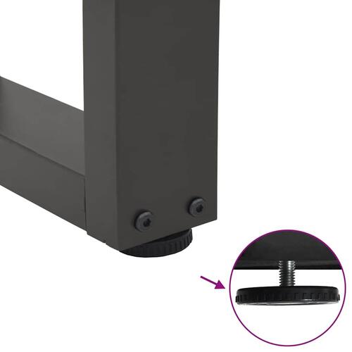 Spisebordsben V-form 3 stk Antracit 70x(72-73,3) cm Stål