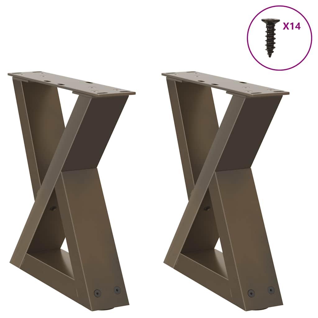 Sofabordben 2 stk Naturstål 40x(30-31,3) cm Stål