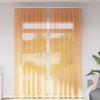 Voile-gardiner med løkker 2 stk. 140x260 cm orange