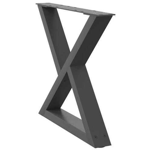 Sofabordben 2 stk Antracit 50x(42-43,3) cm Stål