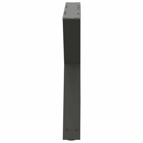 Sofabordben 2 stk Antracit 50x(42-43,3) cm Stål