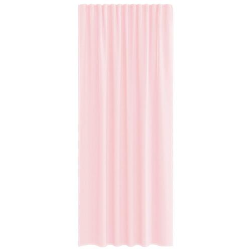 Voile-gardiner med løkker 2 stk. 140x245 cm lyserød