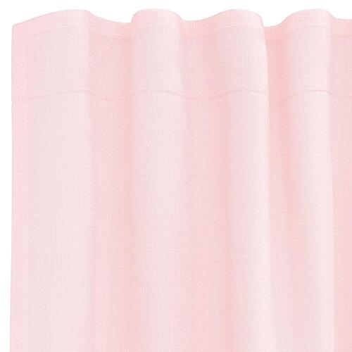 Voile-gardiner med løkker 2 stk. 140x245 cm lyserød