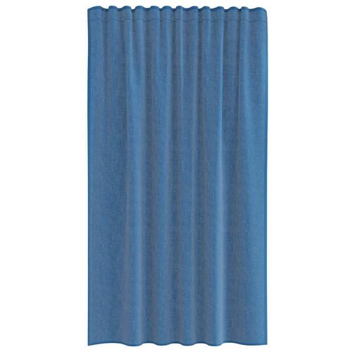 Voile-gardiner med løkker 2 stk. 140x175 cm kongeblå