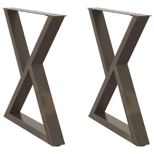 Spisebordsben 2 stk Naturstål 70x(72-73,3) cm Stål