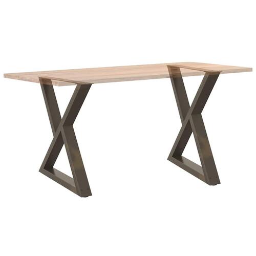 Spisebordsben 2 stk Naturstål 70x(72-73,3) cm Stål
