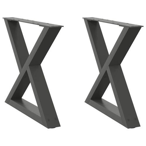 Sofabordben 2 stk Antracit 60x(42-43,3) cm Stål