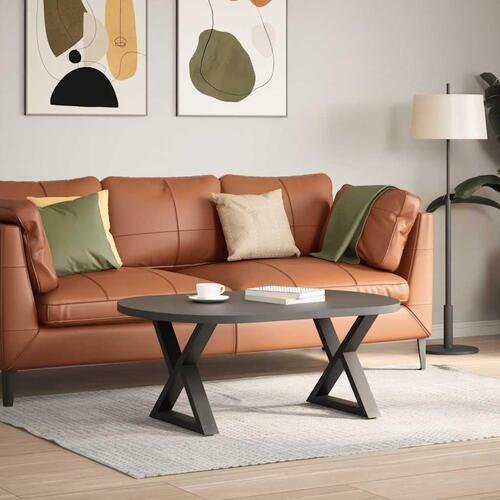 Sofabordben 2 stk Antracit 60x(42-43,3) cm Stål