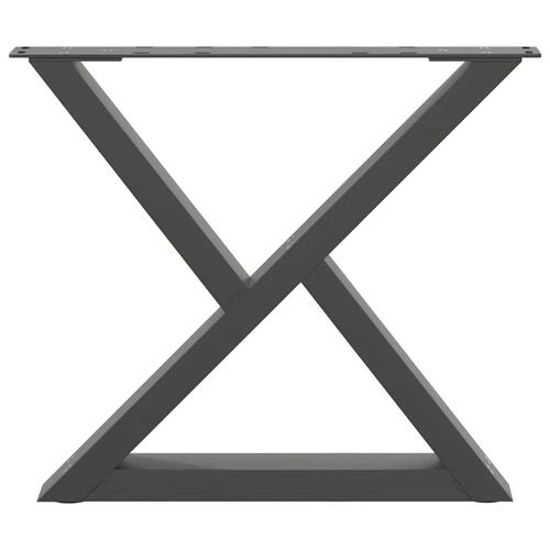 Sofabordben 2 stk Antracit 60x(42-43,3) cm Stål