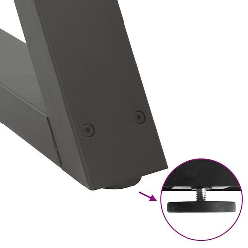 Sofabordben 2 stk Antracit 60x(42-43,3) cm Stål