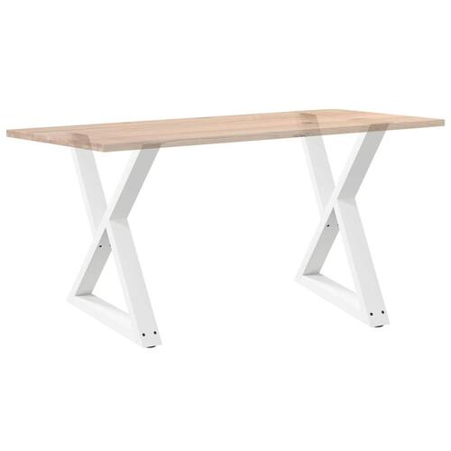 Spisebordsben 2 stk Hvid 70x(72-73,3) cm Stål