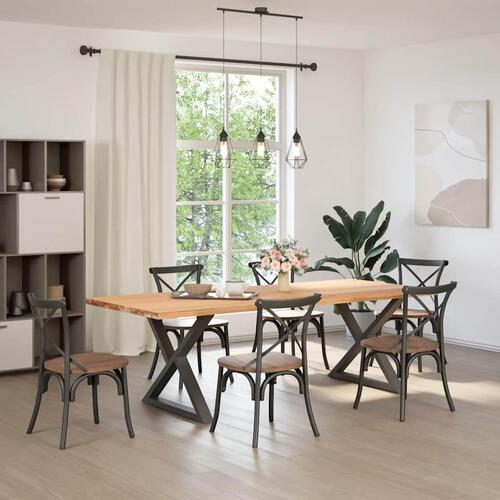 Spisebordsben 2 stk Hvid 90x(72-73,3) cm Stål
