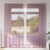 Voile-gardiner med løkker 2 stk. 140x225 cm lilla