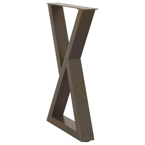 Spisebordsben 2 stk Naturstål 50x(72-73,3) cm Stål