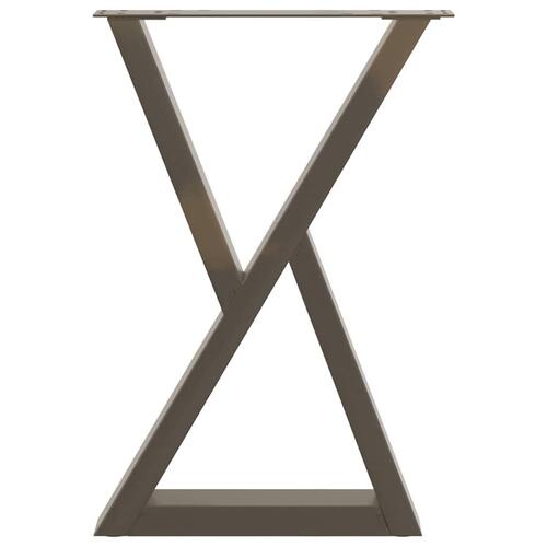 Spisebordsben 2 stk Naturstål 50x(72-73,3) cm Stål