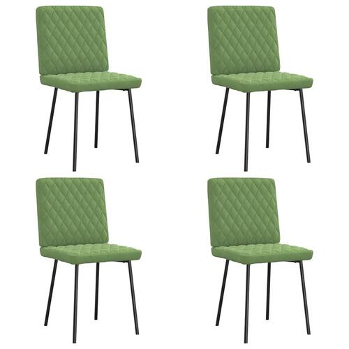 Spisebordsstole 4 stk. velour lysegrøn