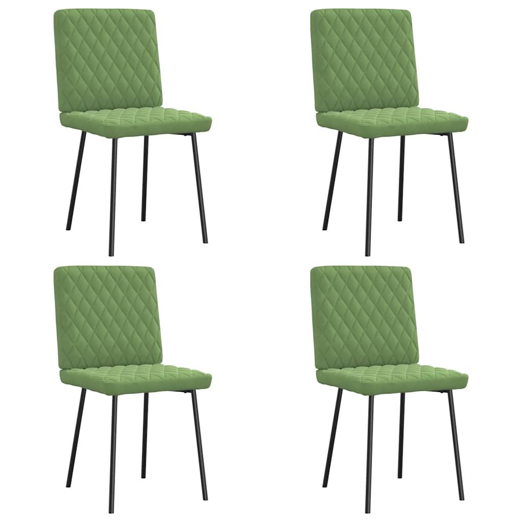 Spisebordsstole 4 stk. velour lysegrøn