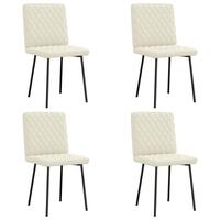 Spisebordsstole 4 stk. velour cremefarvet