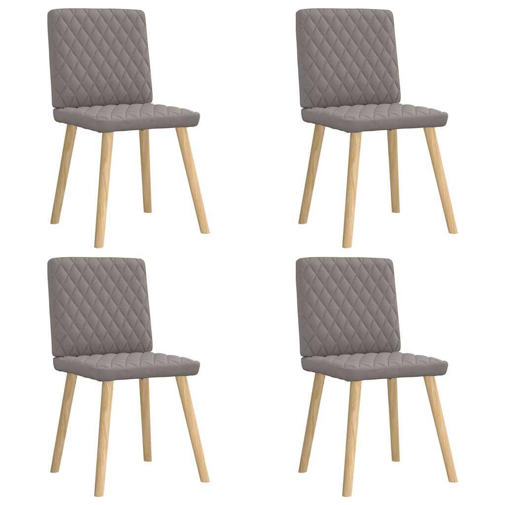 Spisebordsstole 4 stk. stof gråbrun