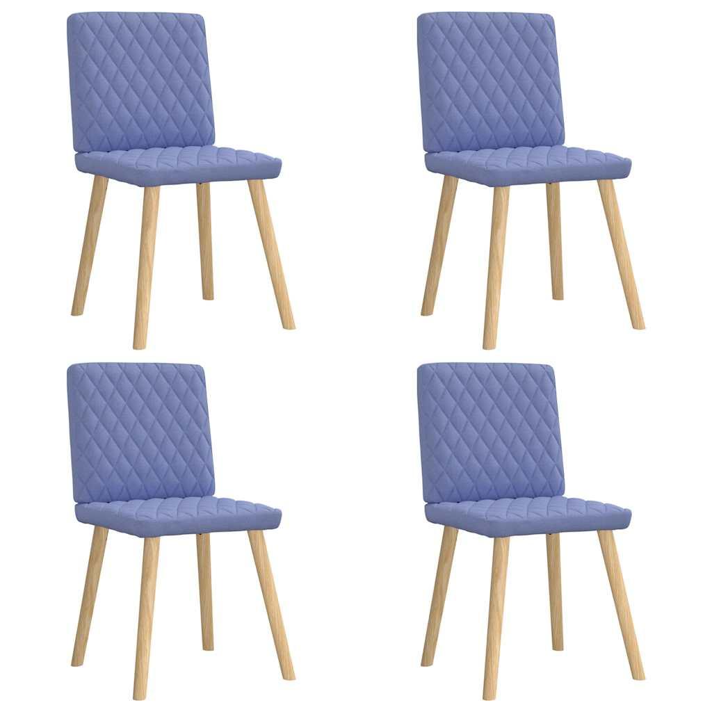 Spisebordsstole 4 stk. Jeans blåt stof