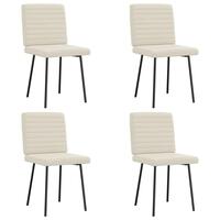 Spisebordsstole 4 stk. velour cremefarvet