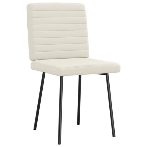Spisebordsstole 4 stk. velour cremefarvet